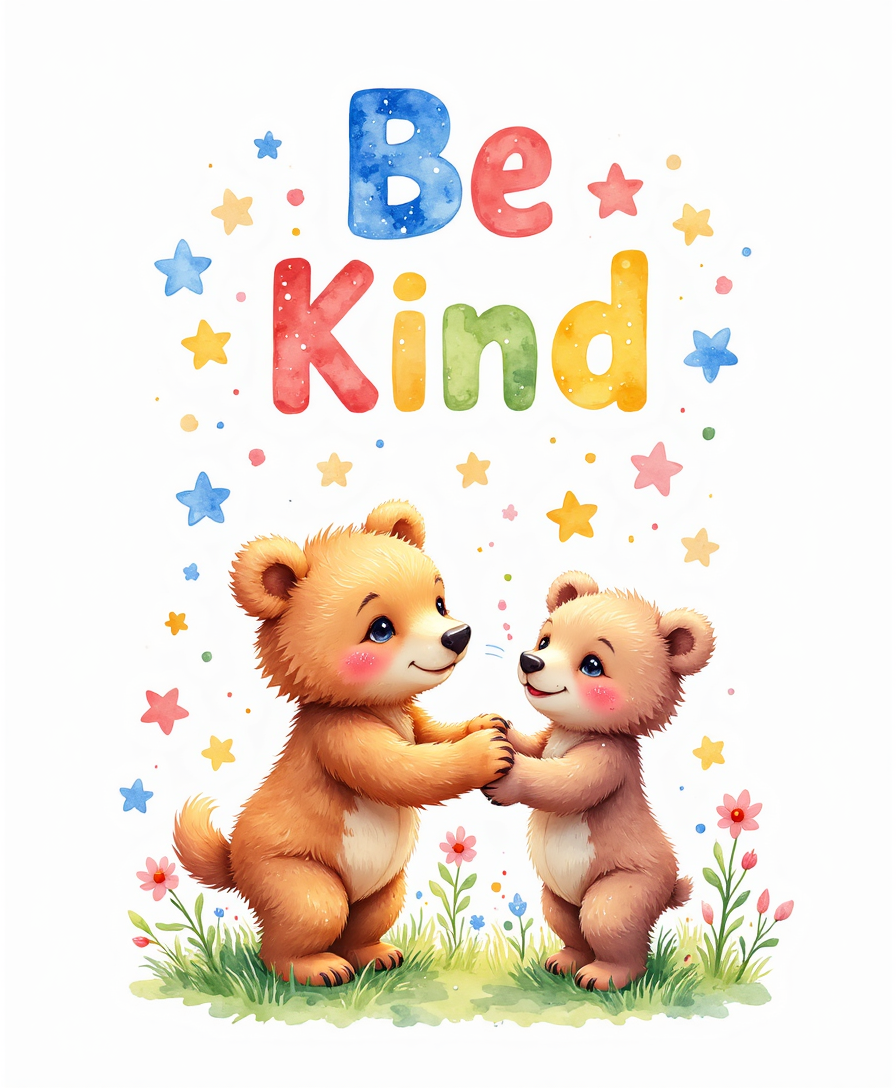 Be Kind – Kids & Nursery Digital Wall Art (4 Unique Designs, 4:5 & 2:3 Ratios)