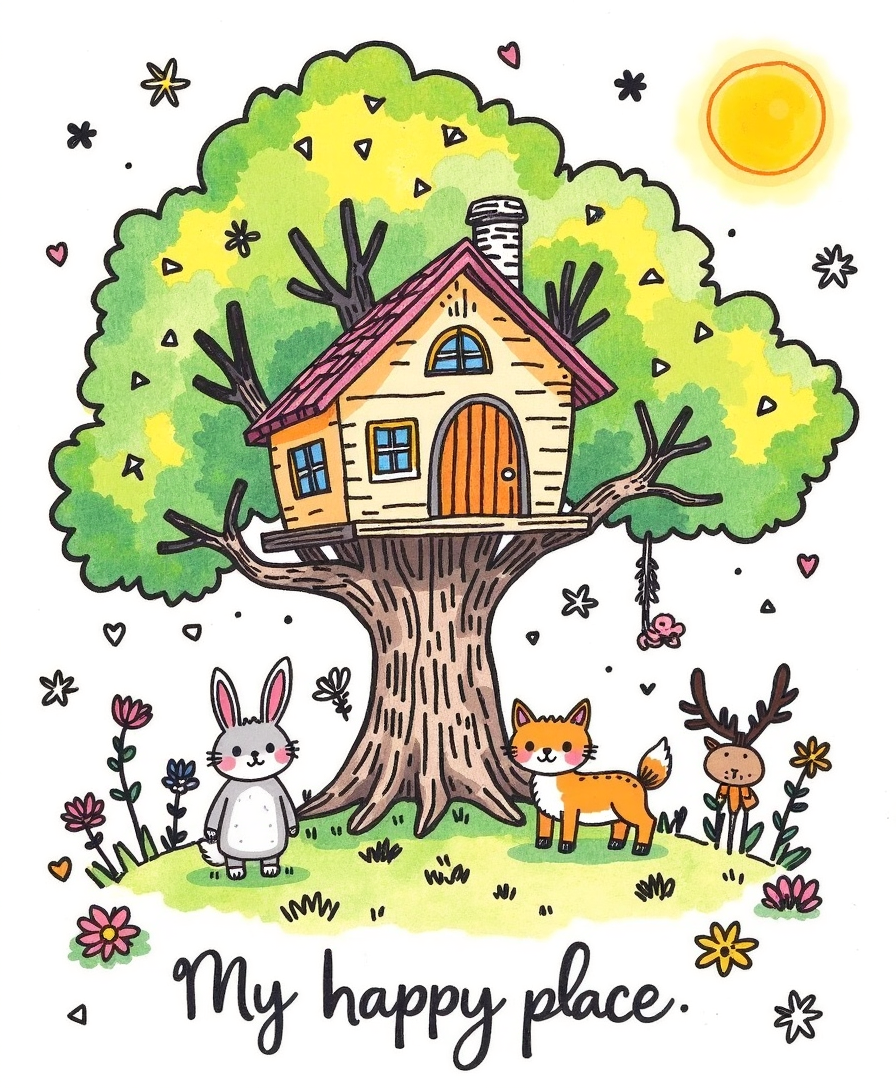 My Happy Place – Digital Wall Art for Kids & Nursery (4:5 & 2:3 Ratios)