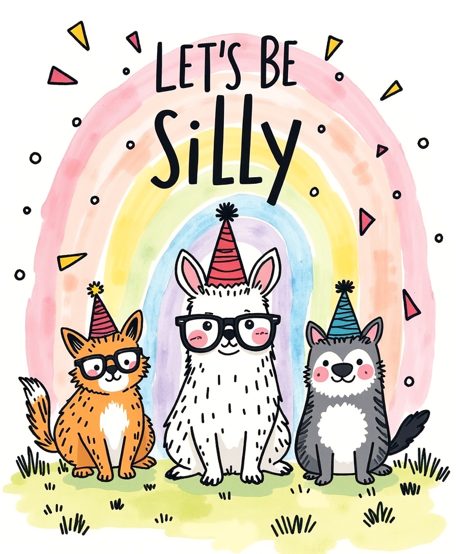 Let’s Be Silly – Kids & Nursery Digital Wall Art (4:5 & 2:3 Ratios)