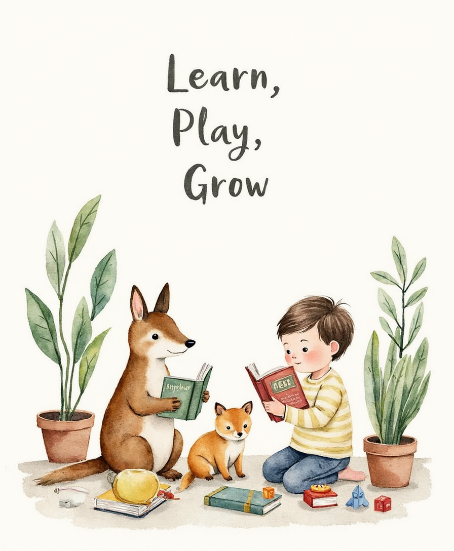 Learn, Play, Grow – Kids & Nursery Digital Wall Art (4:5 & 2:3 Ratios)