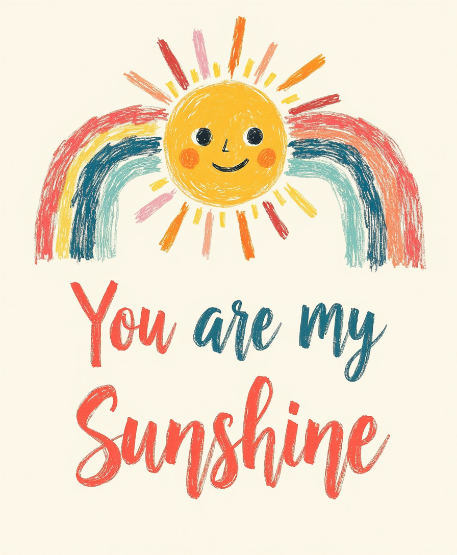You Are My Sunshine – Kids & Nursery Digital Wall Art (4:5 & 2:3 Ratios)