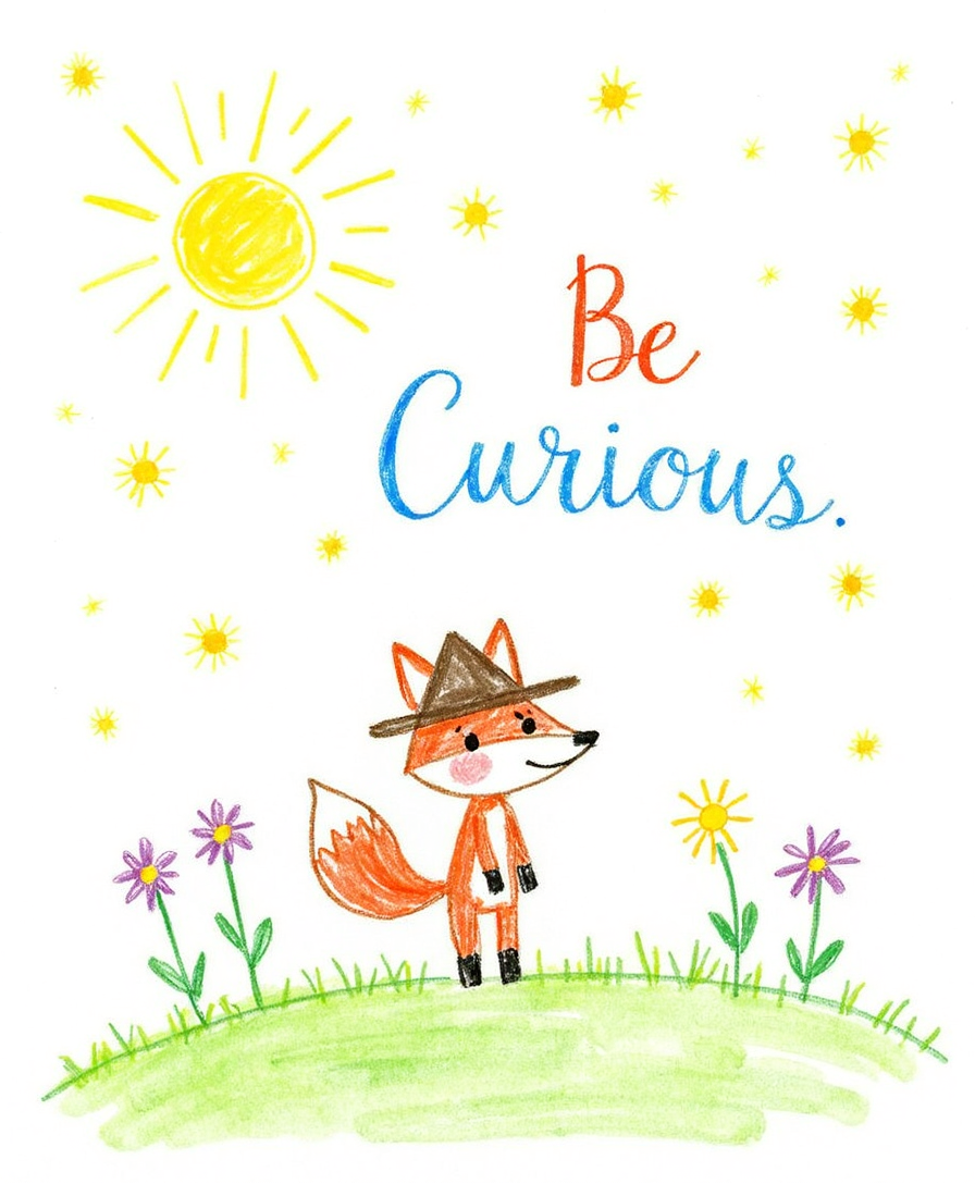 Be Curious – Kids & Nursery Digital Wall Art
