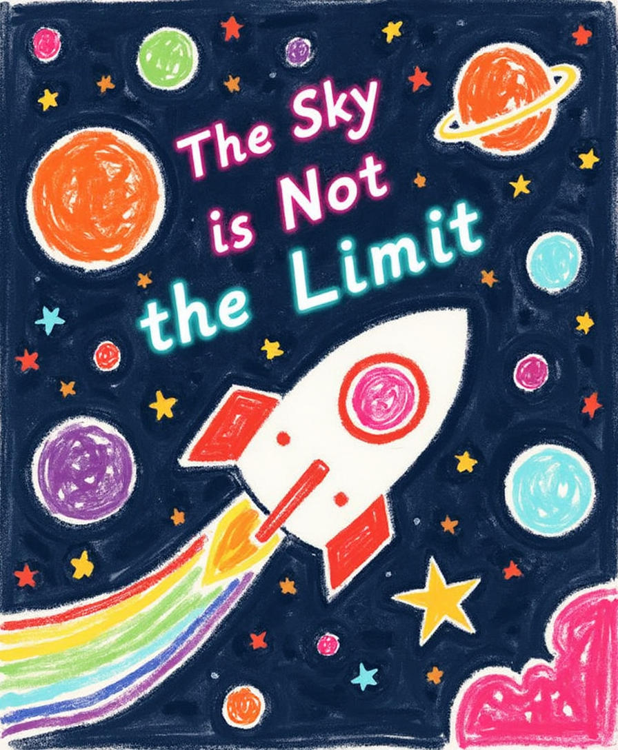The Sky is Not the Limit – Inspirational Kids & Nursery Wall Art