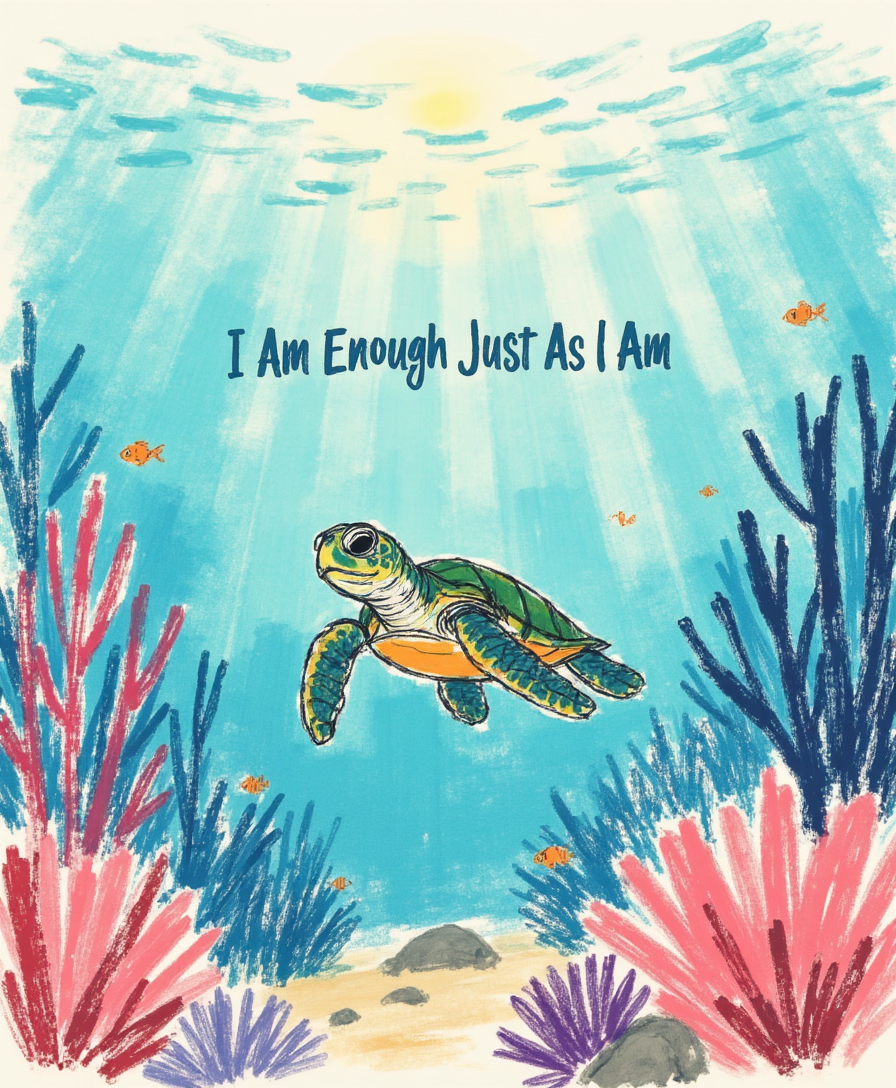 I Am Enough Just As I Am – Kids & Nursery Wall Art | Digital Download