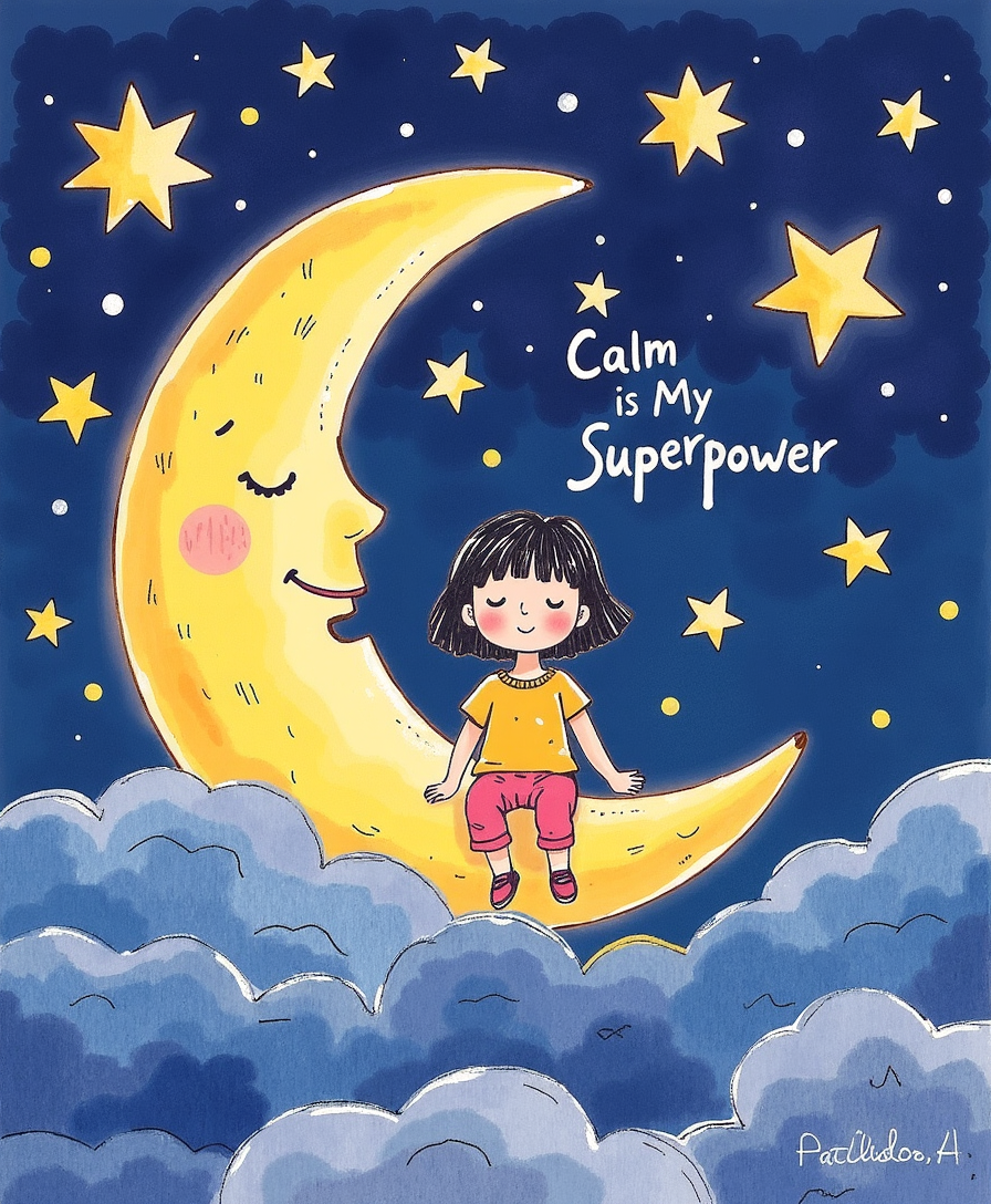 Calm is My Superpower – Kids & Nursery Digital Wall Art (4:5 & 2:3 Ratios)