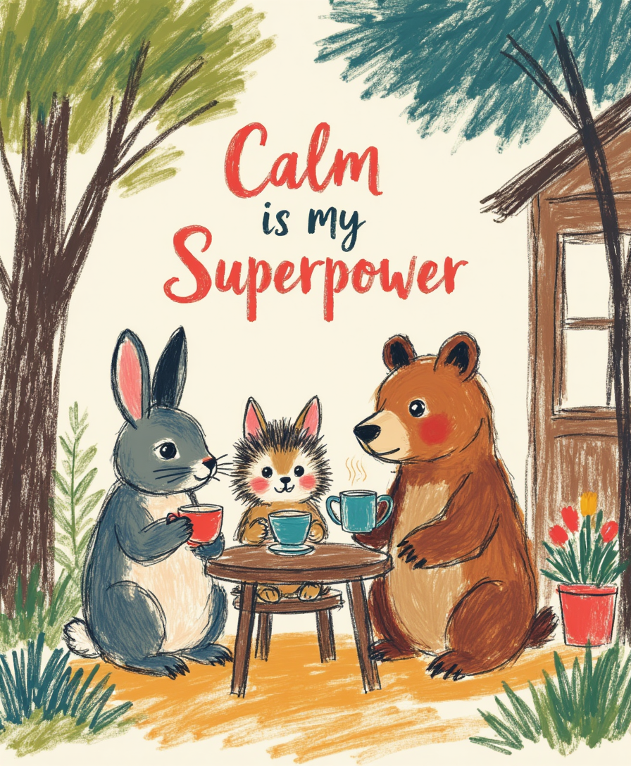 Calm is My Superpower – Kids & Nursery Digital Wall Art (4:5 & 2:3 Ratios)