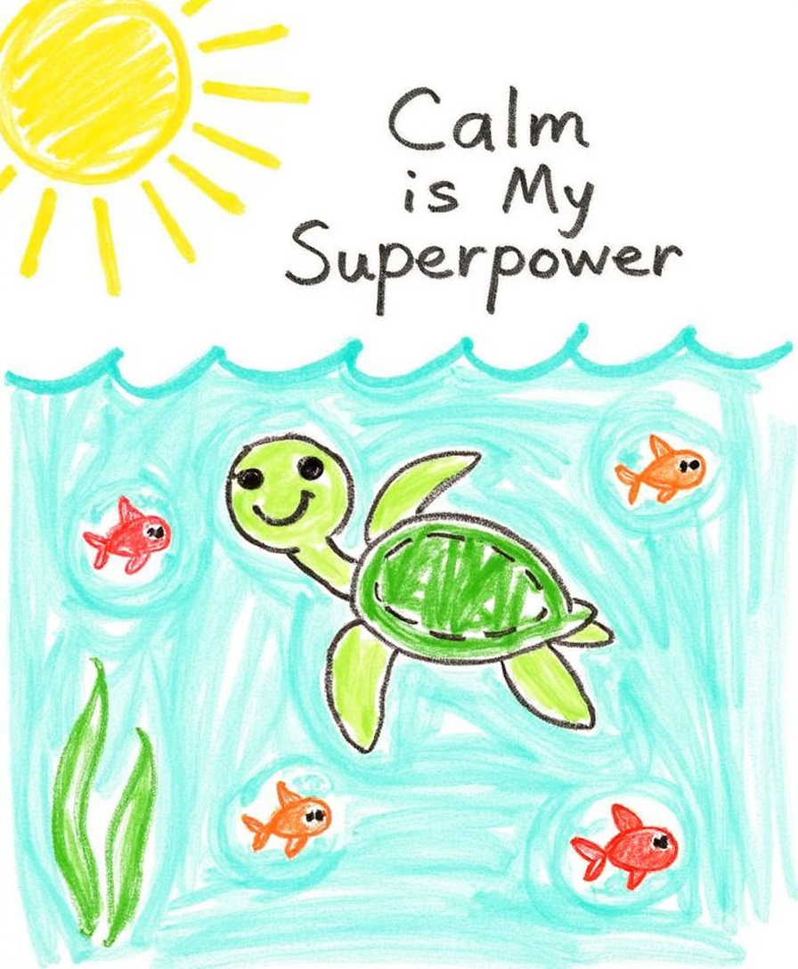 Calm is My Superpower – Kids & Nursery Digital Wall Art (4:5 & 2:3 Ratios)