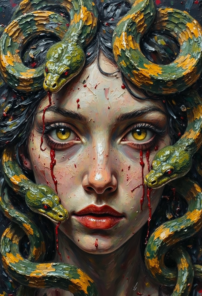 Medusa - Snake-haired monsters | Greek Mythology Digital Wall Art