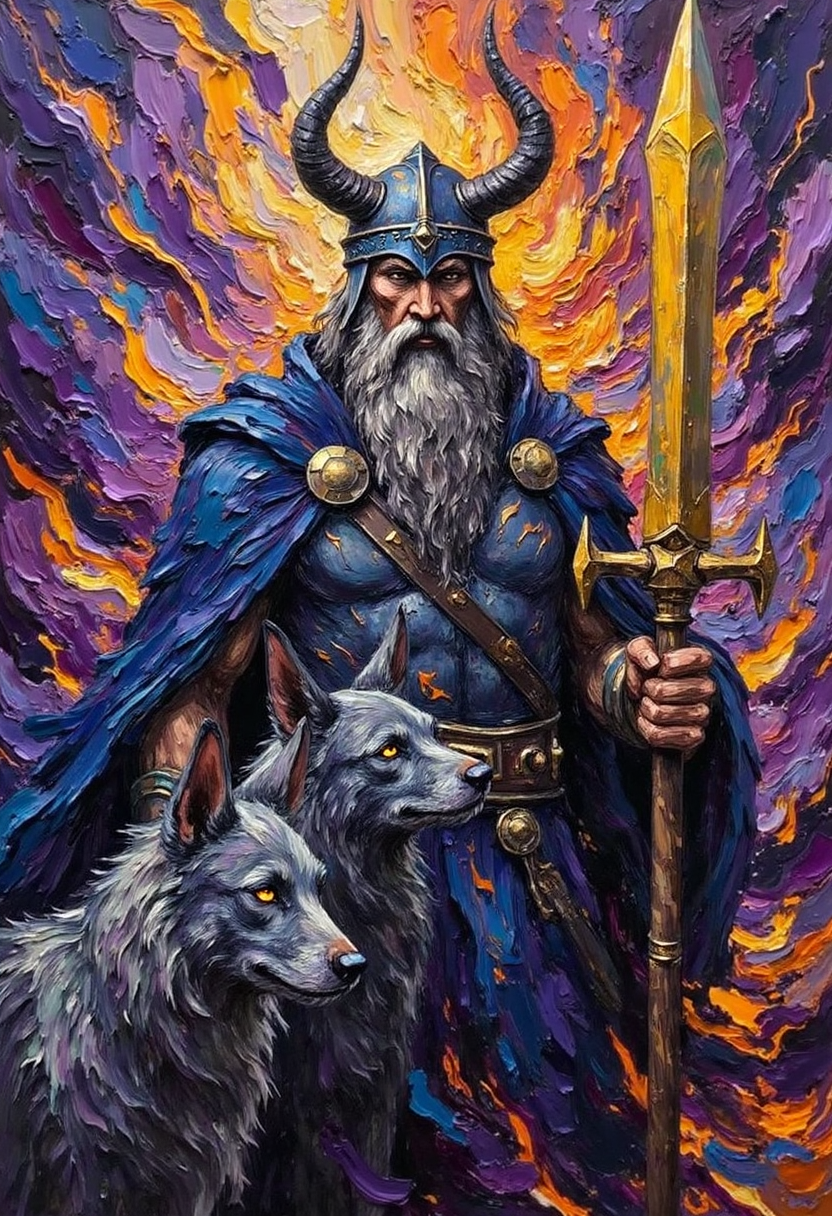 Odin - The All-Father, chief of the gods, god of wisdom, war, magic, and poetry | Norse Mythology Digital Wall Art
