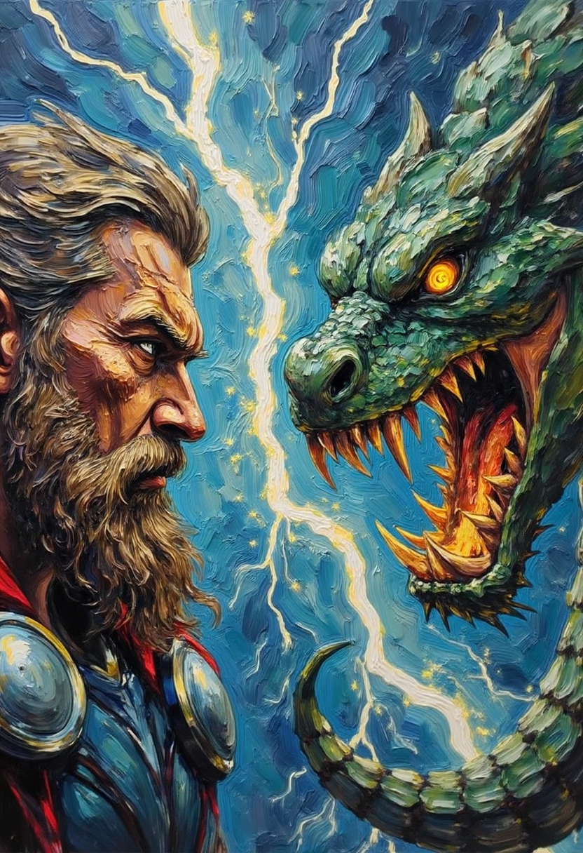 Thor - God of thunder, storms, and protection | Norse Mythology Digital Wall Art