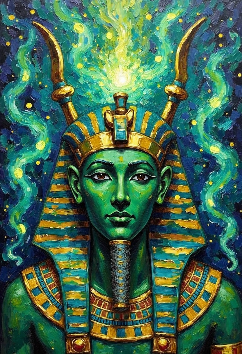 Osiris – God of the afterlife, resurrection, and fertility | Egyptian Mythology Digital Wall Art