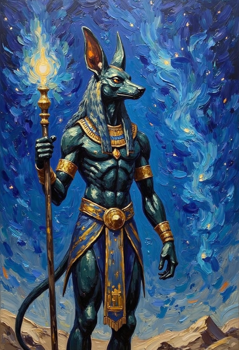 Anubis – Jackal-headed god of mummification and the afterlife | Egyptian Mythology Digital Wall Art