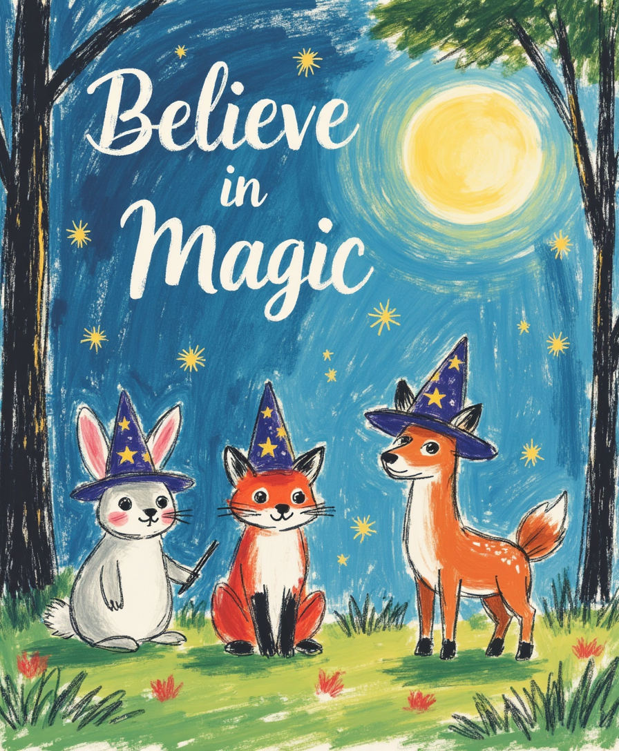 Believe in Magic – Kids Wall Art Printable (Set of 4, 4:5 & 2:3 Ratios)