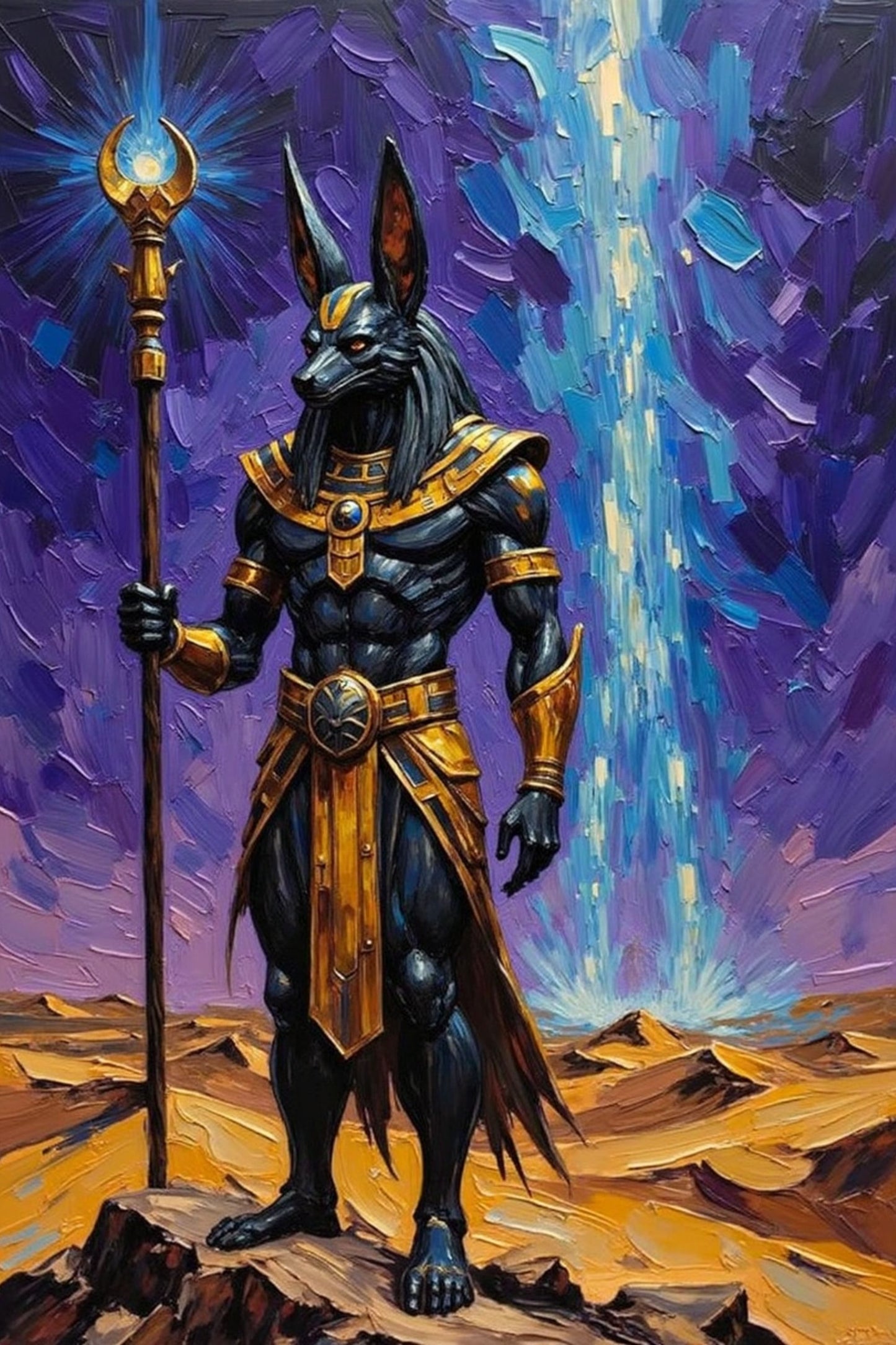 Anubis – Jackal-headed god of mummification and the afterlife | Egyptian Mythology Digital Wall Art