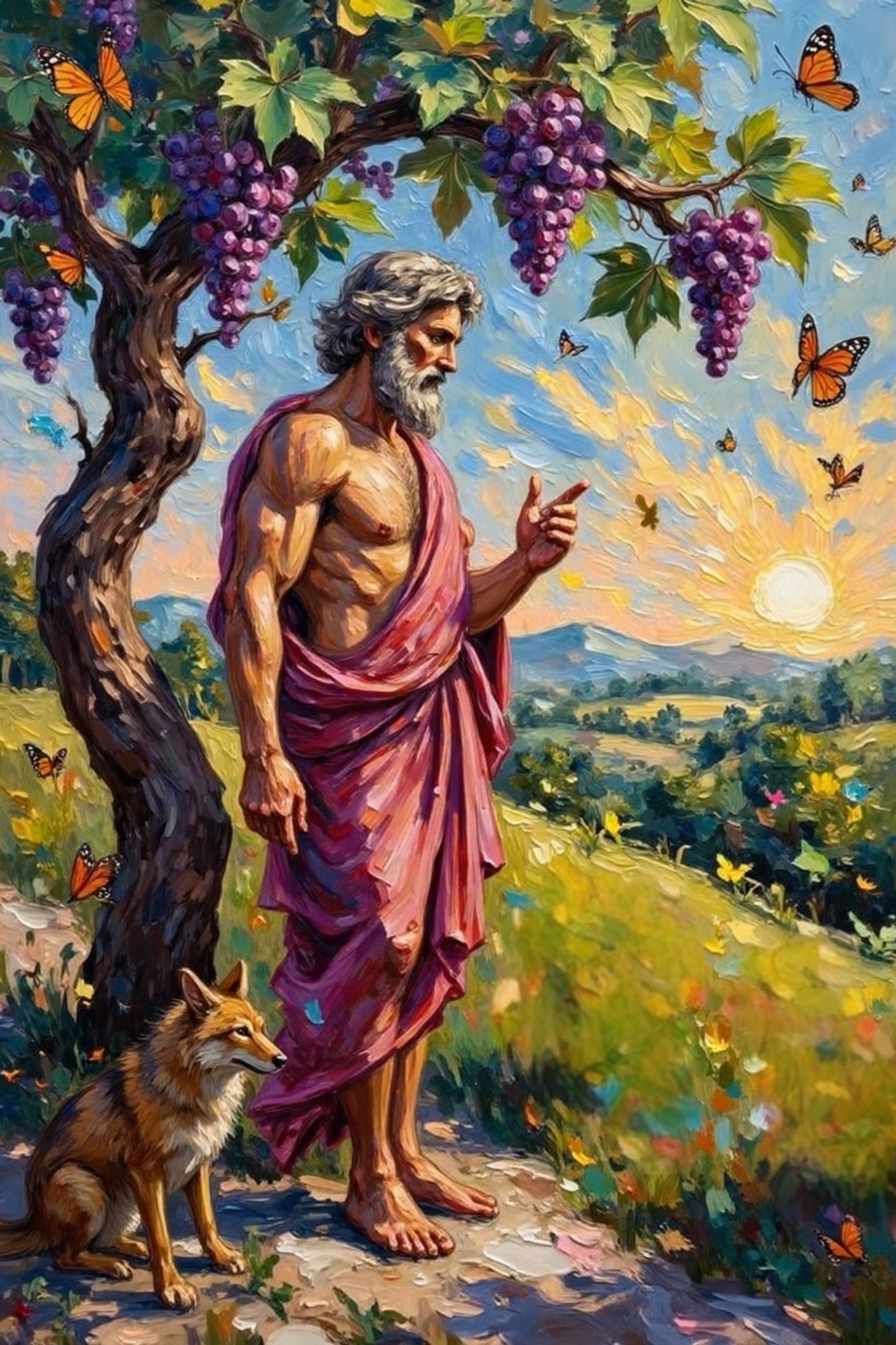 Dionysus – God of wine, theater, and festivity | Greek Mythology Digital Wall Art