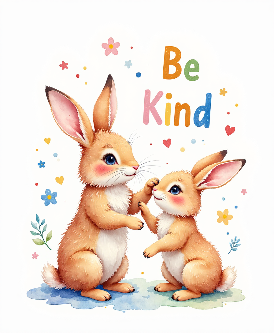 Be Kind – Kids & Nursery Digital Wall Art (4 Unique Designs, 4:5 & 2:3 Ratios)