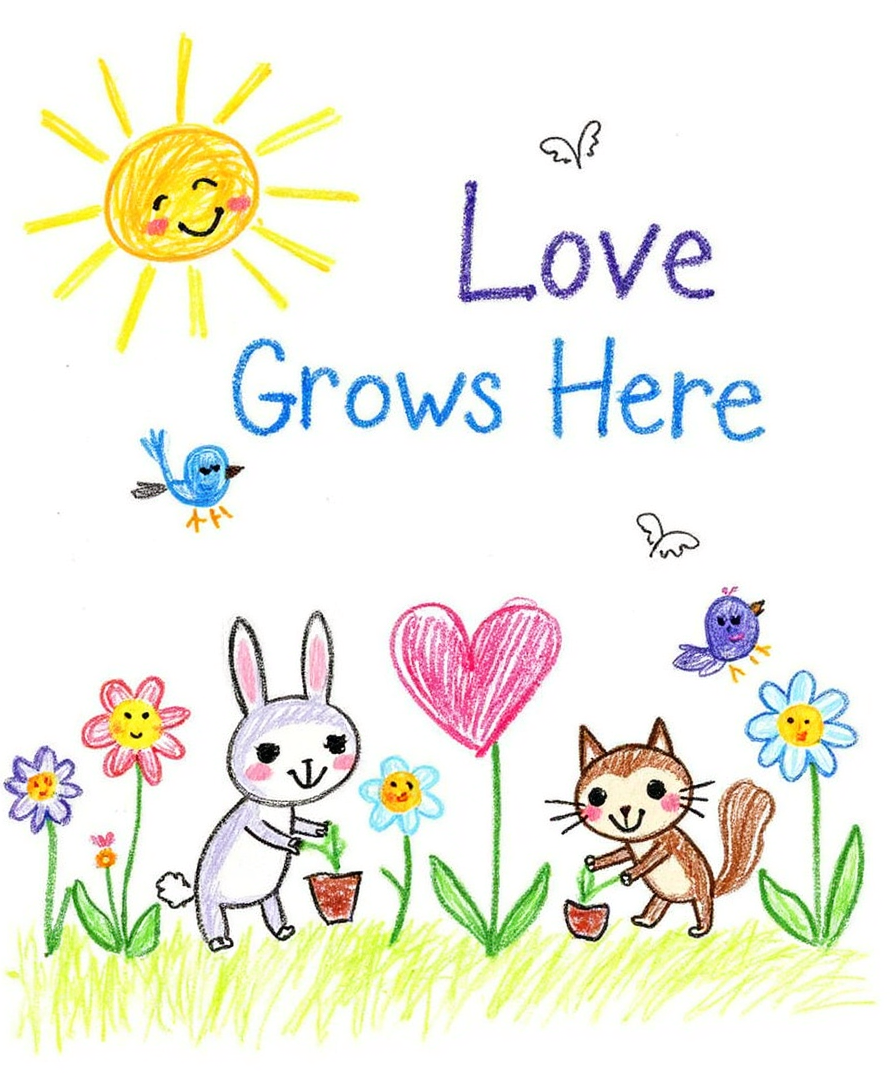 Love Grows Here – Kids & Nursery Digital Wall Art (Printable, 4:5 & 2:3 Ratios)