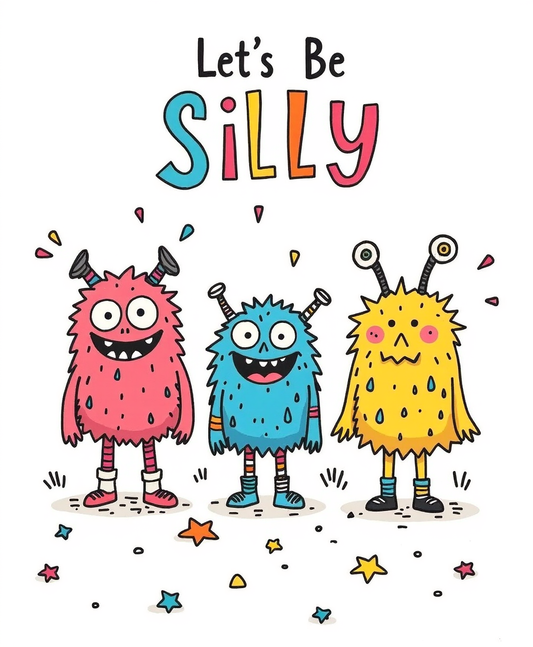 Let’s Be Silly – Kids & Nursery Digital Wall Art (4:5 & 2:3 Ratios)