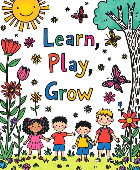 Learn, Play, Grow – Kids & Nursery Digital Wall Art (4:5 & 2:3 Ratios)