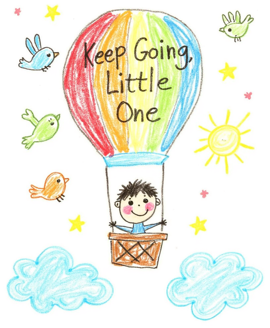 Keep Going, Little One – Inspirational Kids Wall Art