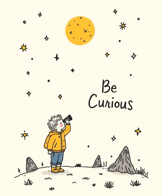 Be Curious – Kids & Nursery Digital Wall Art