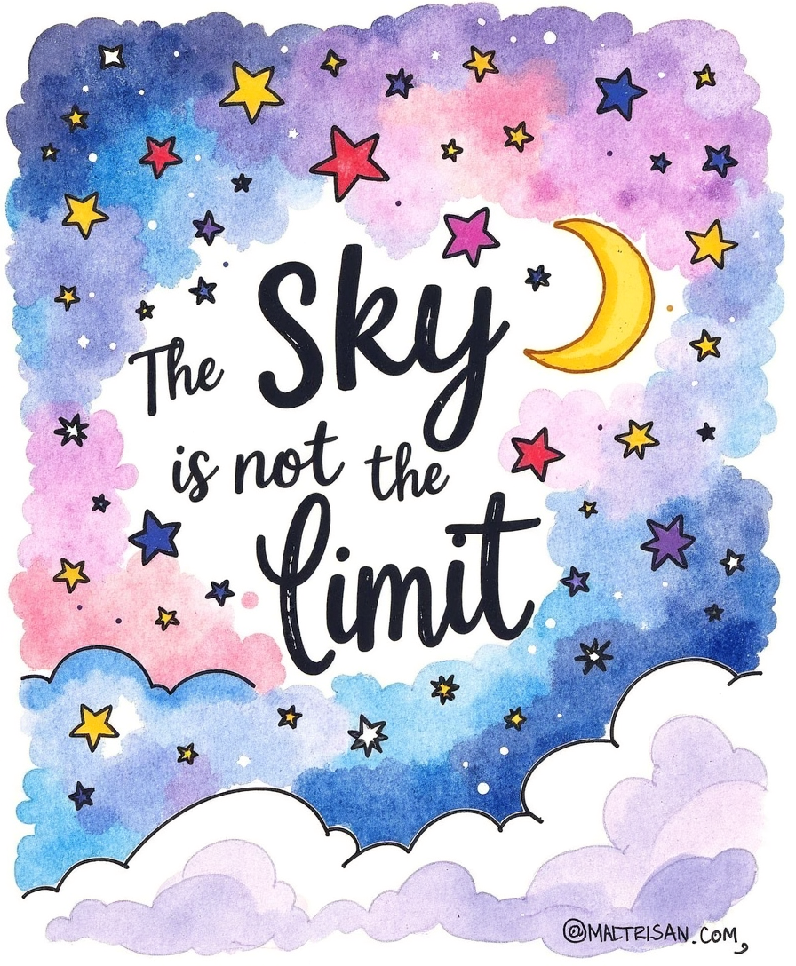 The Sky is Not the Limit – Inspirational Kids & Nursery Wall Art
