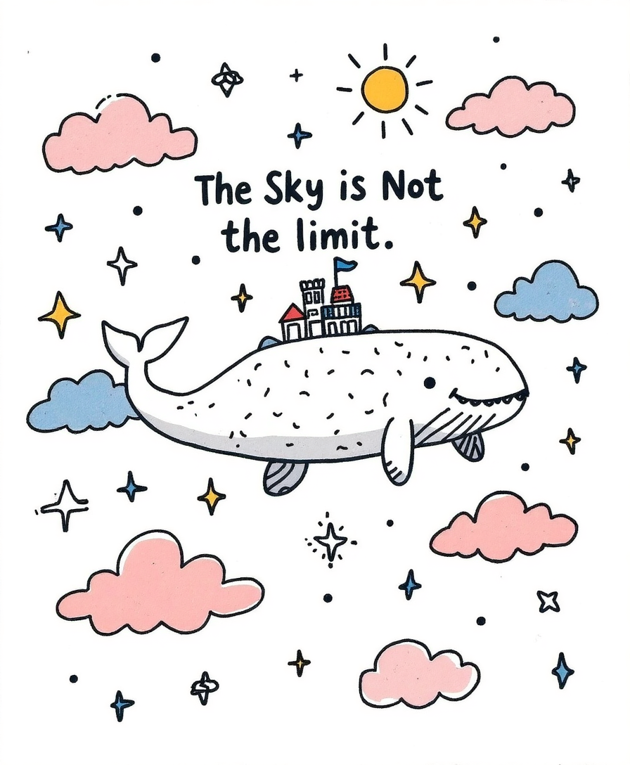 The Sky is Not the Limit – Inspirational Kids & Nursery Wall Art