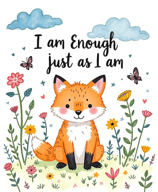 I Am Enough Just As I Am – Kids & Nursery Wall Art | Digital Download