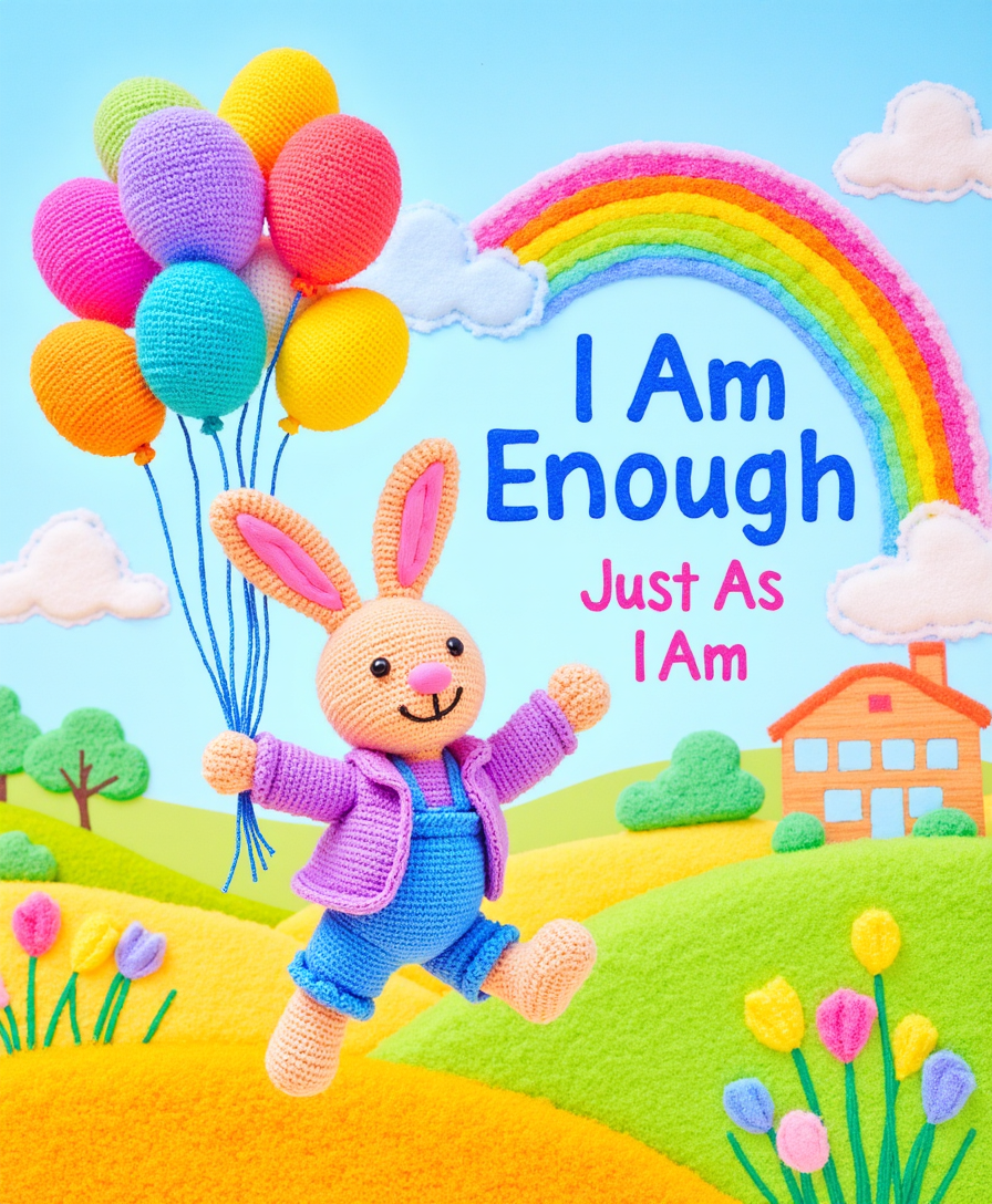 I Am Enough Just As I Am – Kids & Nursery Wall Art | Digital Download