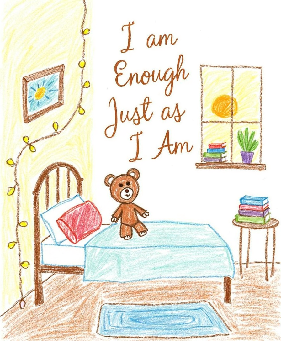 I Am Enough Just As I Am – Kids & Nursery Wall Art | Digital Download