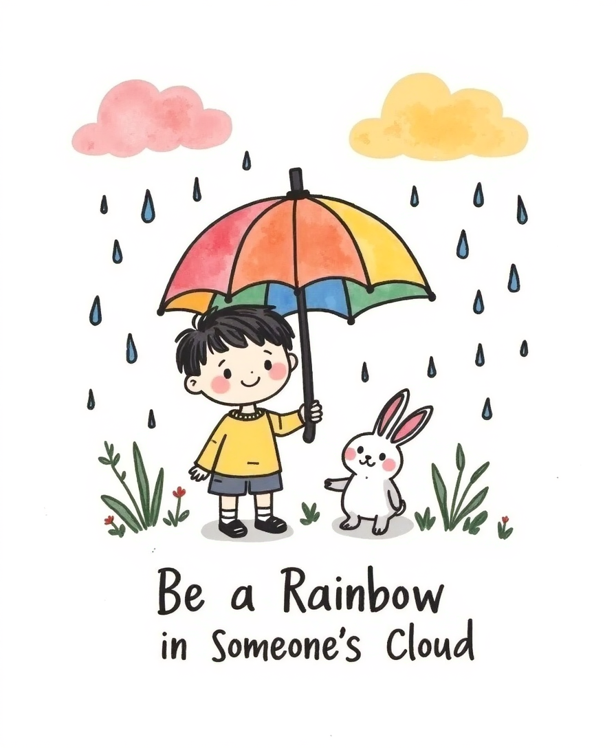 Be a Rainbow in Someone’s Cloud – Inspirational Kids & Nursery Wall Art