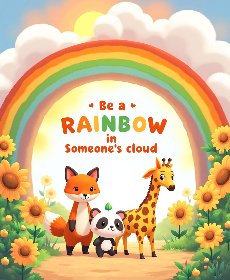 Be a Rainbow in Someone’s Cloud – Inspirational Kids & Nursery Wall Art