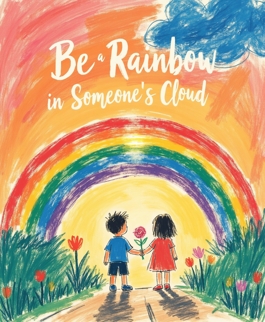 Be a Rainbow in Someone’s Cloud – Inspirational Kids & Nursery Wall Art