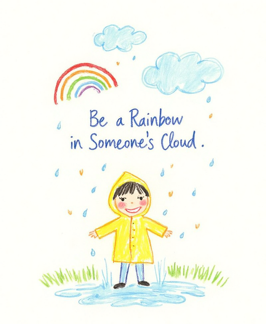 Be a Rainbow in Someone’s Cloud – Inspirational Kids & Nursery Wall Art