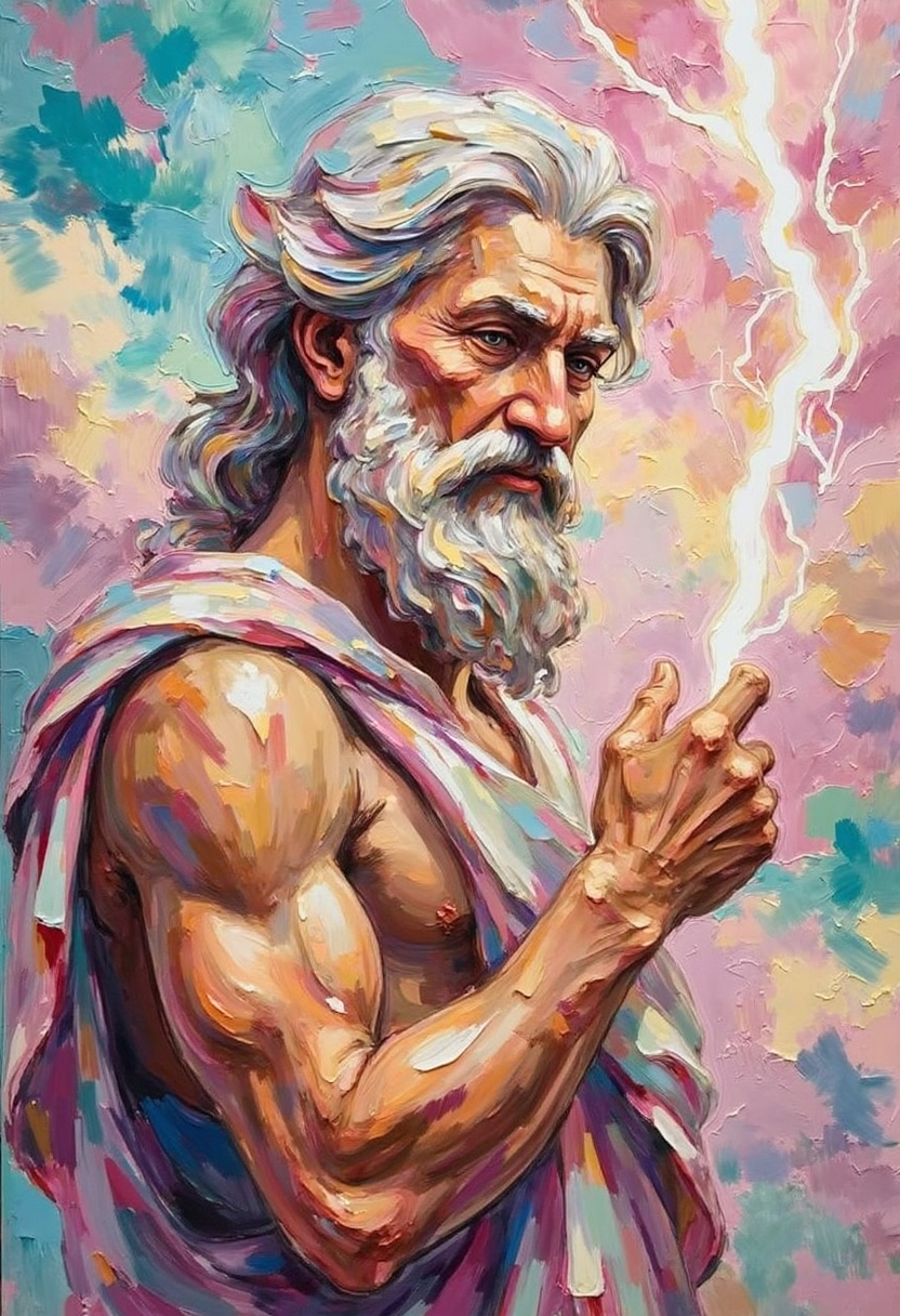 Zeus – King of the gods, ruler of the sky and thunder | Greek Mythology Digital Wall Art