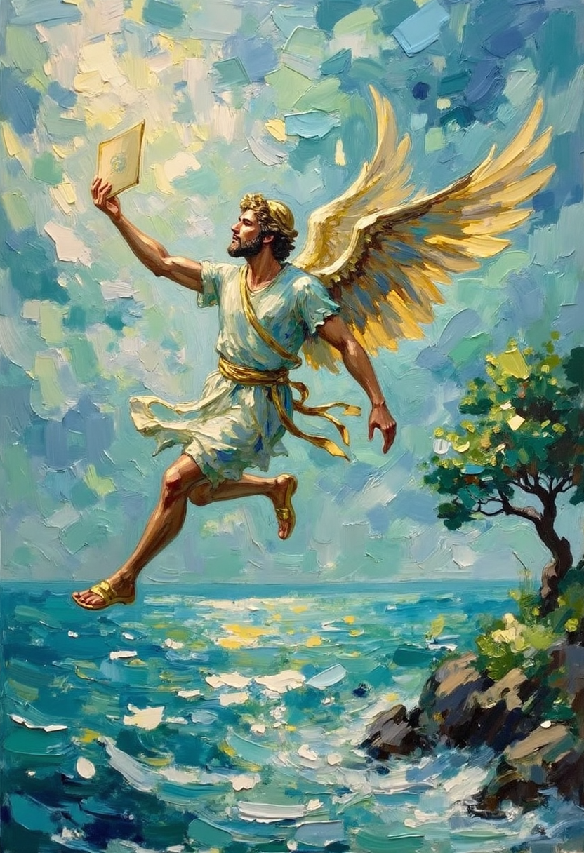 Hermes – Messenger god, god of trade and travelers | Greek Mythology Digital Wall Art
