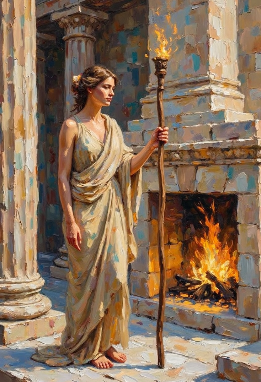 Hestia – Goddess of hearth and home | Greek Mythology Digital Wall Art