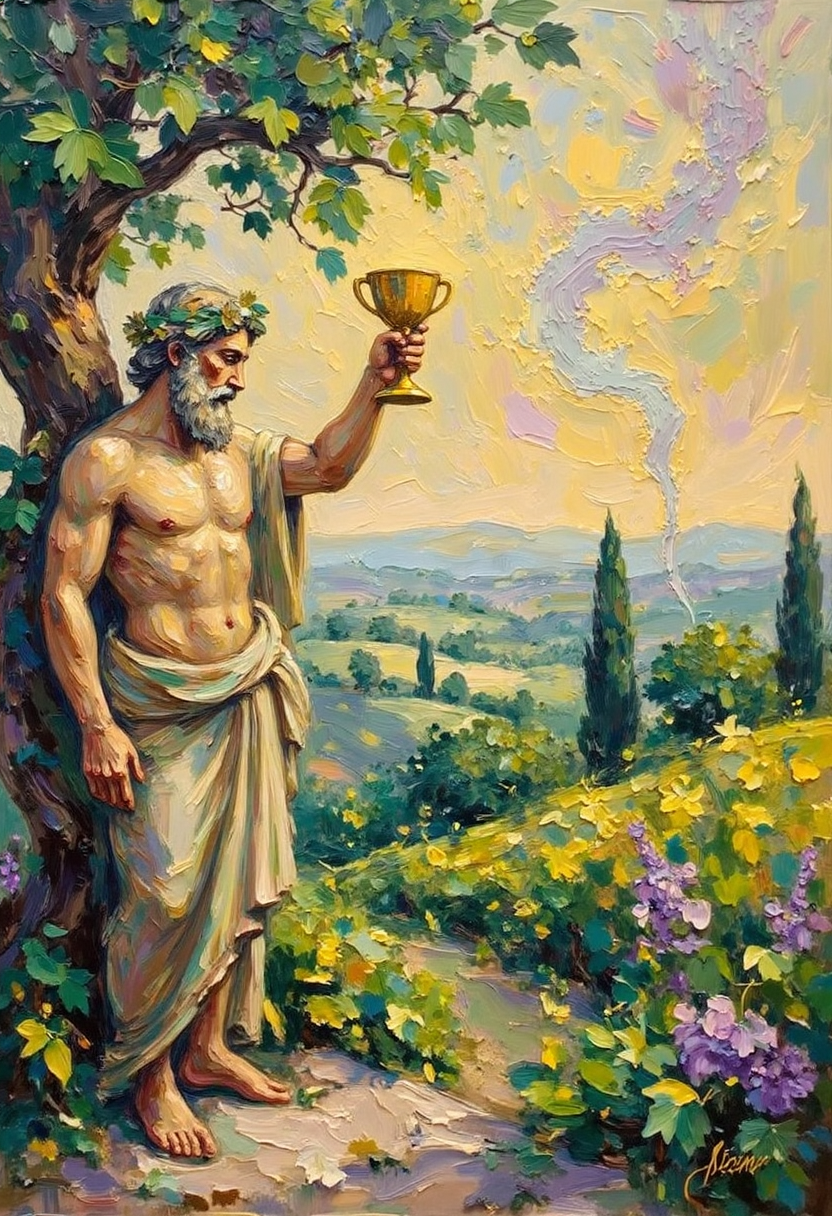 Dionysus – God of wine, theater, and festivity | Greek Mythology Digital Wall Art