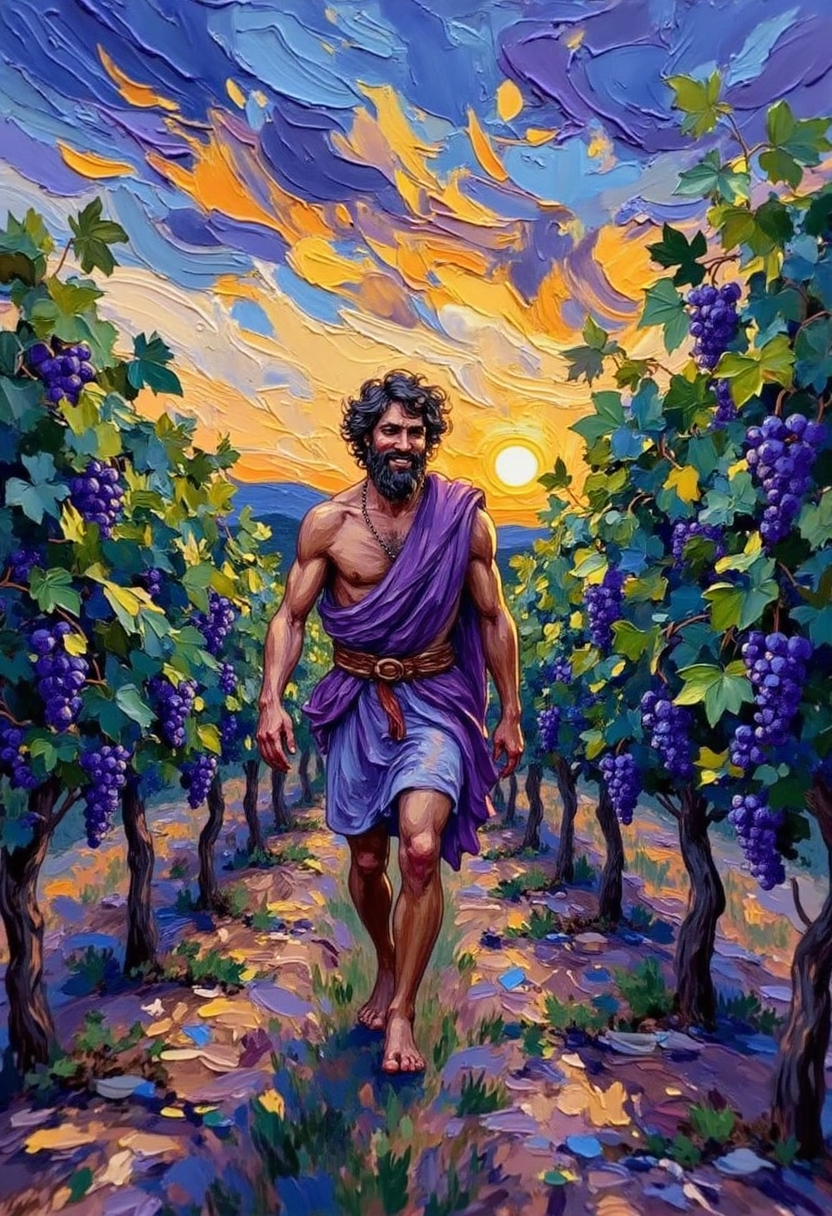 Dionysus – God of wine, theater, and festivity | Greek Mythology Digital Wall Art