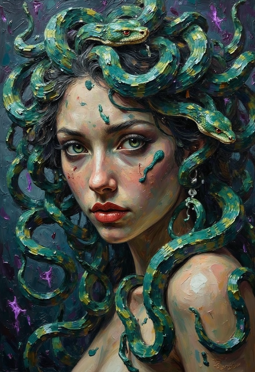 Medusa - Snake-haired monsters | Greek Mythology Digital Wall Art