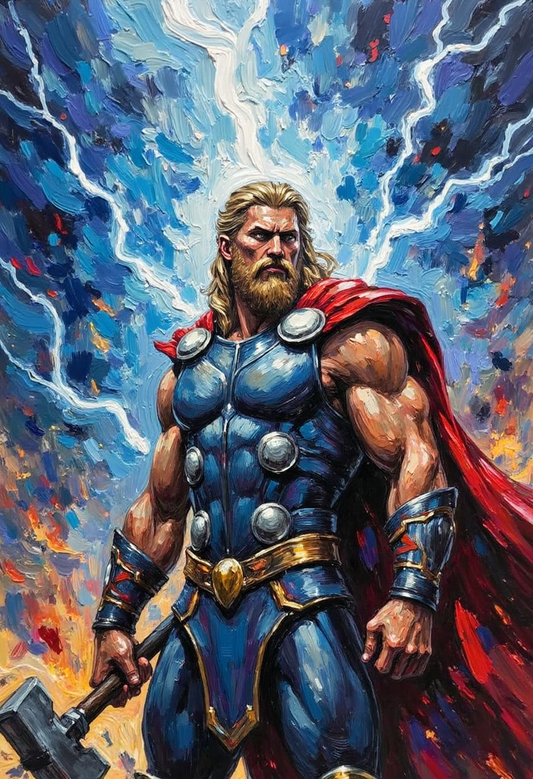 Thor - God of thunder, storms, and protection | Norse Mythology Digital Wall Art