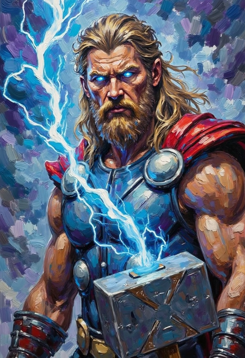 Thor - God of thunder, storms, and protection | Norse Mythology Digital Wall Art