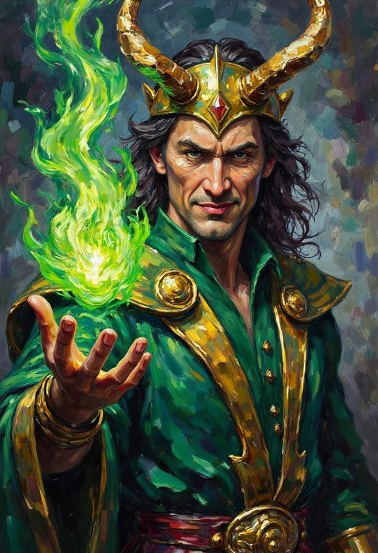 Loki - Trickster god of mischief, chaos, and shapeshifting | Norse Mythology Digital Wall Art