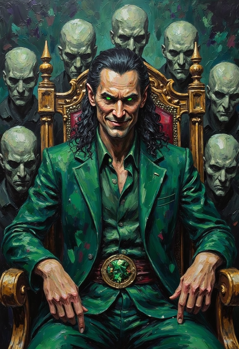 Loki - Trickster god of mischief, chaos, and shapeshifting | Norse Mythology Digital Wall Art
