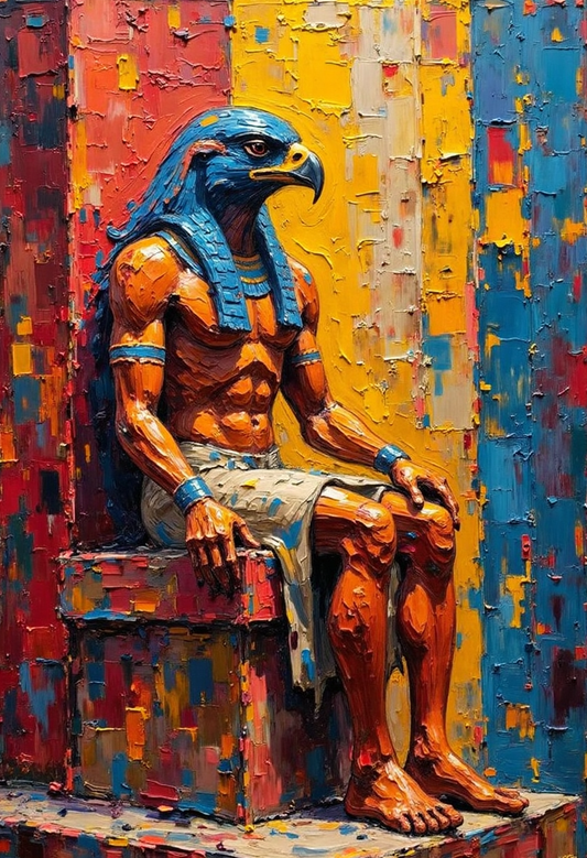 Horus - Falcon-headed god of the sky, kingship, and protection | Egyptian Mythology Digital Wall Art