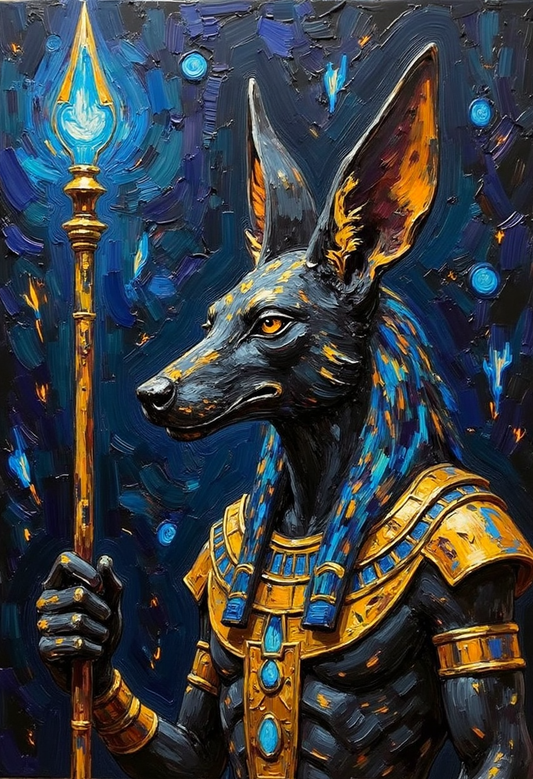Anubis – Jackal-headed god of mummification and the afterlife | Egyptian Mythology Digital Wall Art