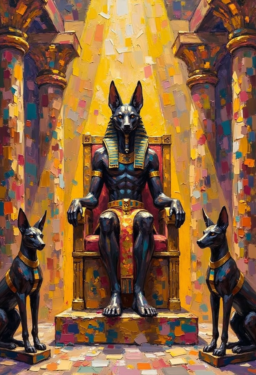 Anubis – Jackal-headed god of mummification and the afterlife | Egyptian Mythology Digital Wall Art