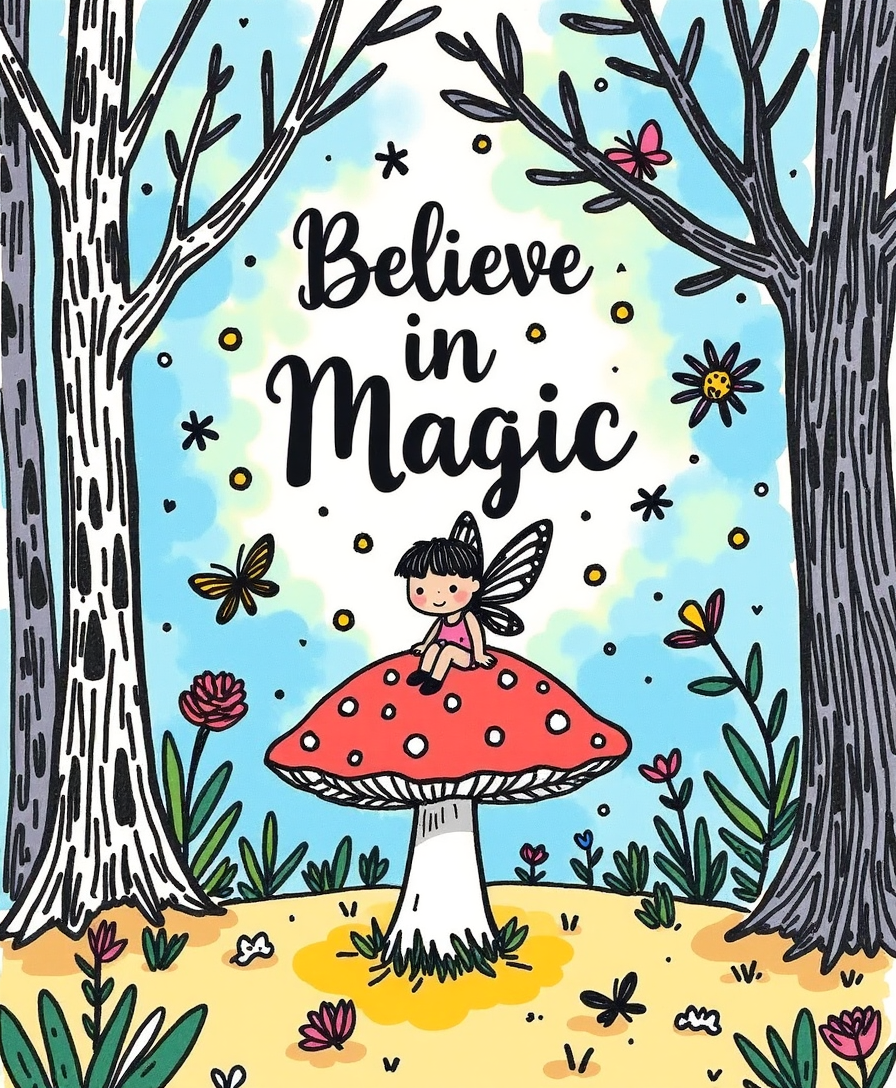 Believe in Magic – Kids Wall Art Printable (Set of 4, 4:5 & 2:3 Ratios)