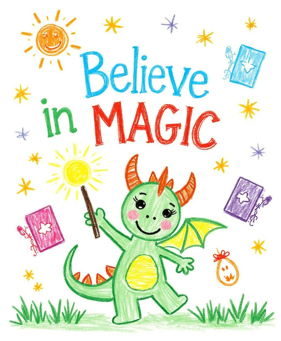 Believe in Magic – Kids Wall Art Printable (Set of 4, 4:5 & 2:3 Ratios)