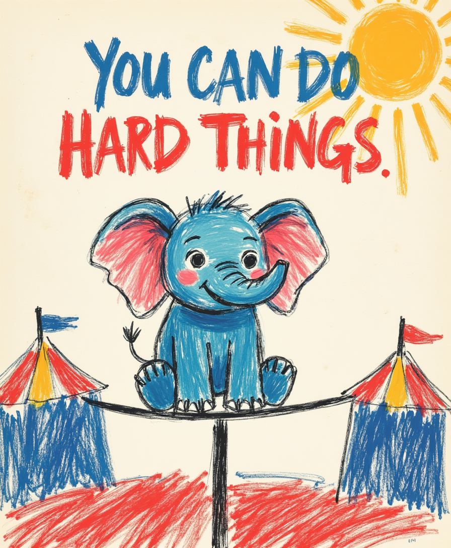 You Can Do Hard Things – Printable Kids Wall Art (Set of 4 Digital Files)